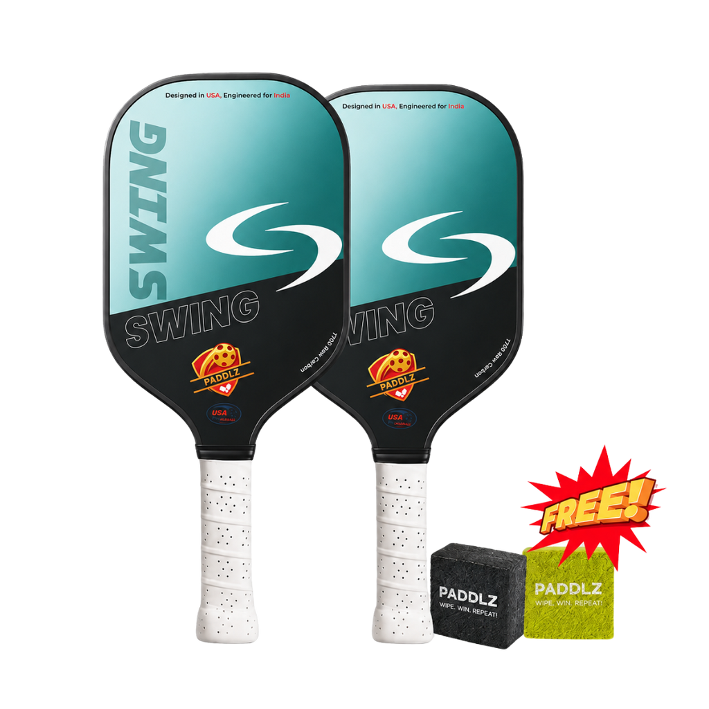Swing Pickleball Paddle  Raw T700 Carbon Fiber Combo  Free 2 Erasers Included