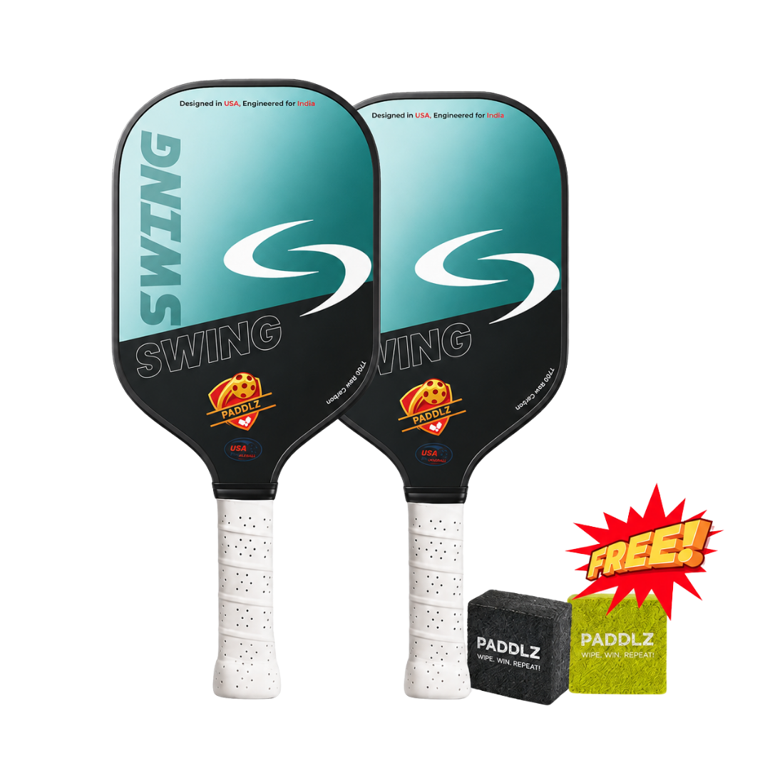 Swing Pickleball Paddle  Raw T700 Carbon Fiber Combo  Free 2 Erasers Included