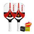 Strike Pickleball Paddle | Raw T700 Carbon Fiber Combo | Free 2 Erasers Included