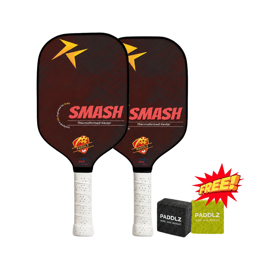 Smash Pickleball Paddle | Kevlar Construction Combo Pack | Get 2 Erasers Free