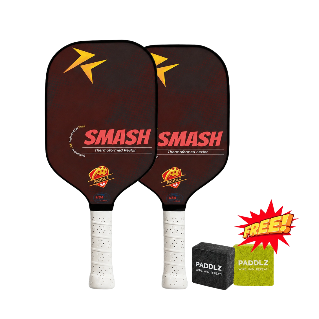 Smash Pickleball Paddle | Kevlar Construction Combo Pack | Get 2 Erasers Free